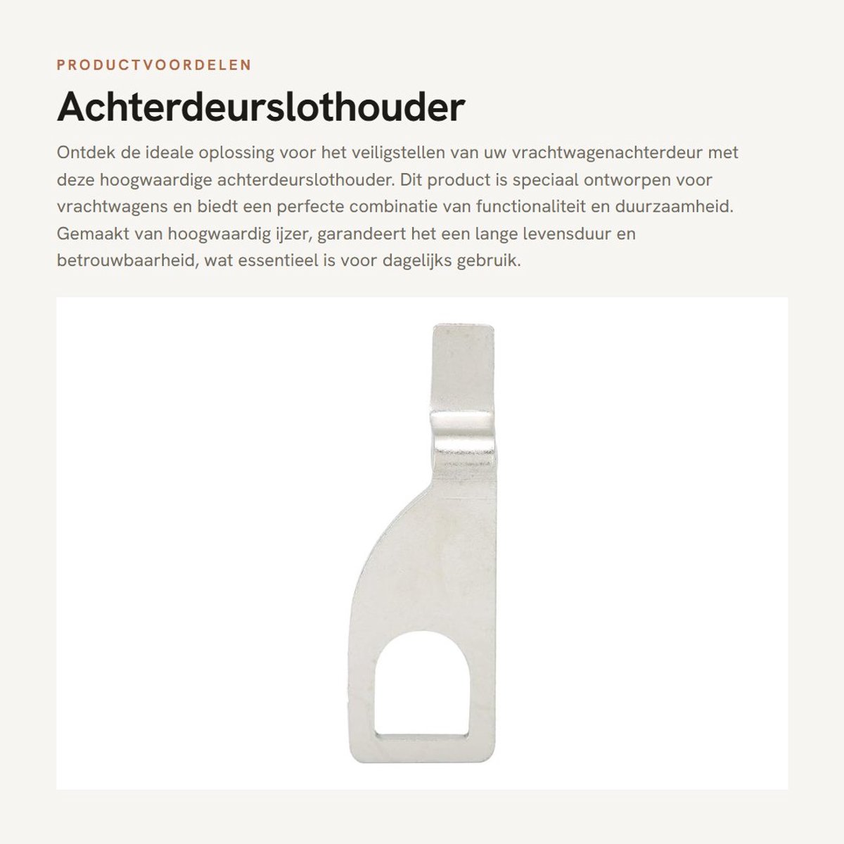 Dailygoods- Achterdeurslothouder Hoogwaardig IJzer - Achterdeurhouder - Ventilatievergrendeling - Reparatiegereedschap - Ford Transit Custom 2012/04-2019/12 - Professionele Afwerking - Vergrendelingshouder