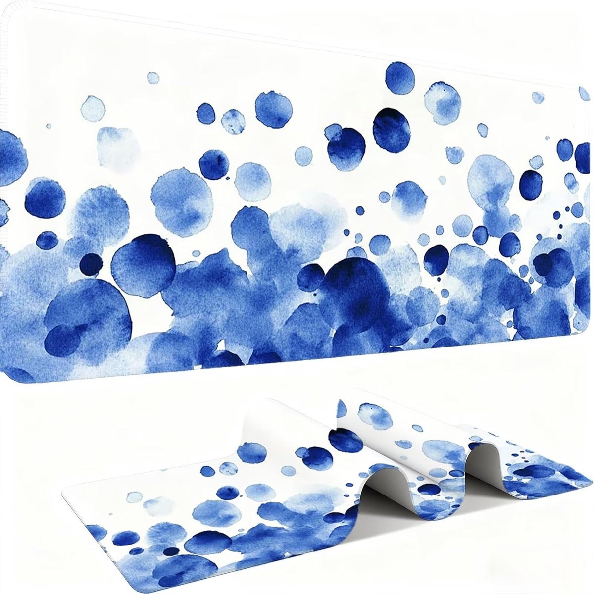 XXL Muismat - Bureaumat Groot - Bureau Organisatie - Antislip Basis - 1500 x 800 mm - Abstract Blauw