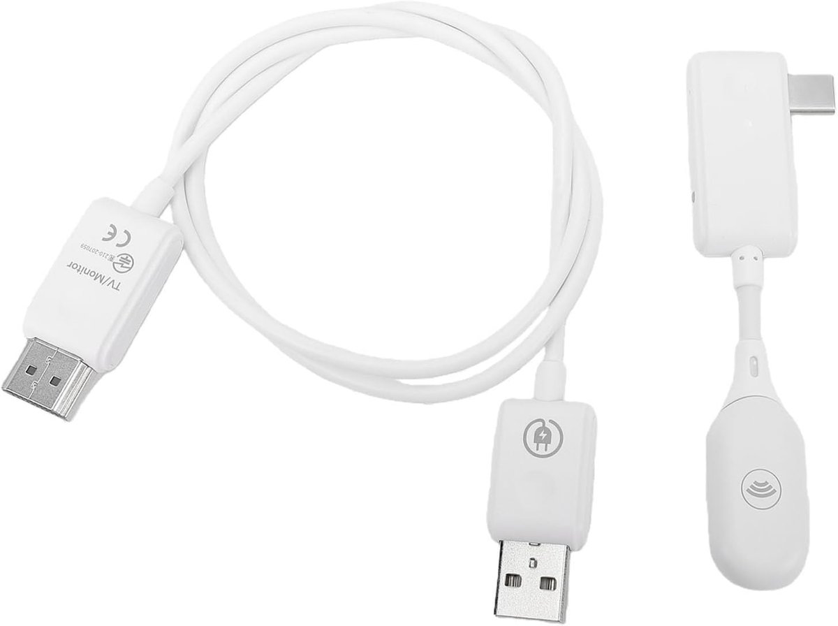 Draadloze USB C Adapter - HD Beeldzender - Scherm Delen - Plug en Play - 1080P 60Hz - Zwart