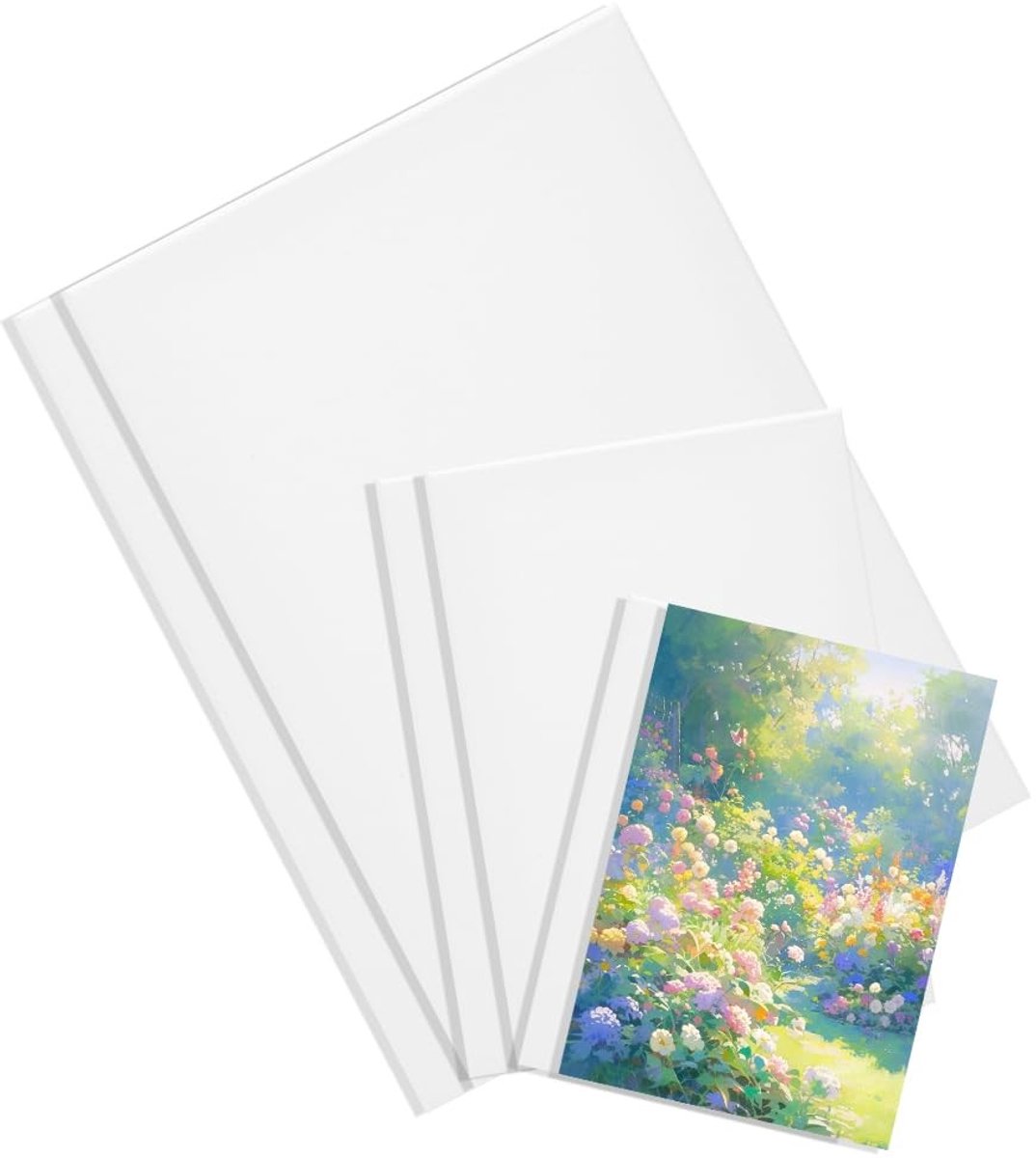 Dailygoods- Canvas Set 6 Stuks - Katoenen Doeken - Spieraam van Hout - Voor Acrylverf - Maten 10x15 cm, 15x20 cm, 20x30 cm - Milieuvriendelijk Materiaal - Schilderdoek