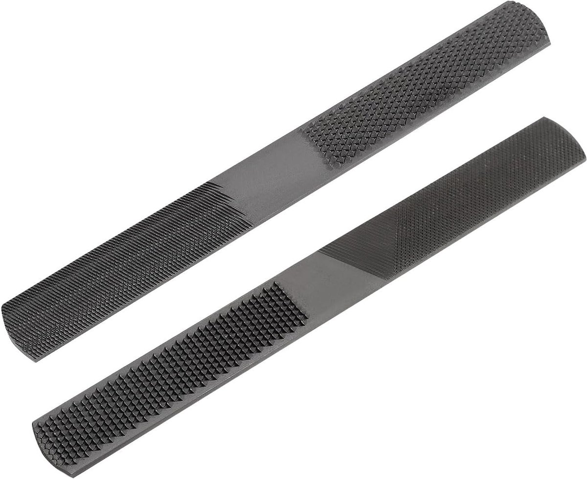 Multifunctionele Vijl - 4-in-1 Rasp - Houtbewerking & Vormgeving - Koolstofgehard Staal - 200mm Lengte - Grijs