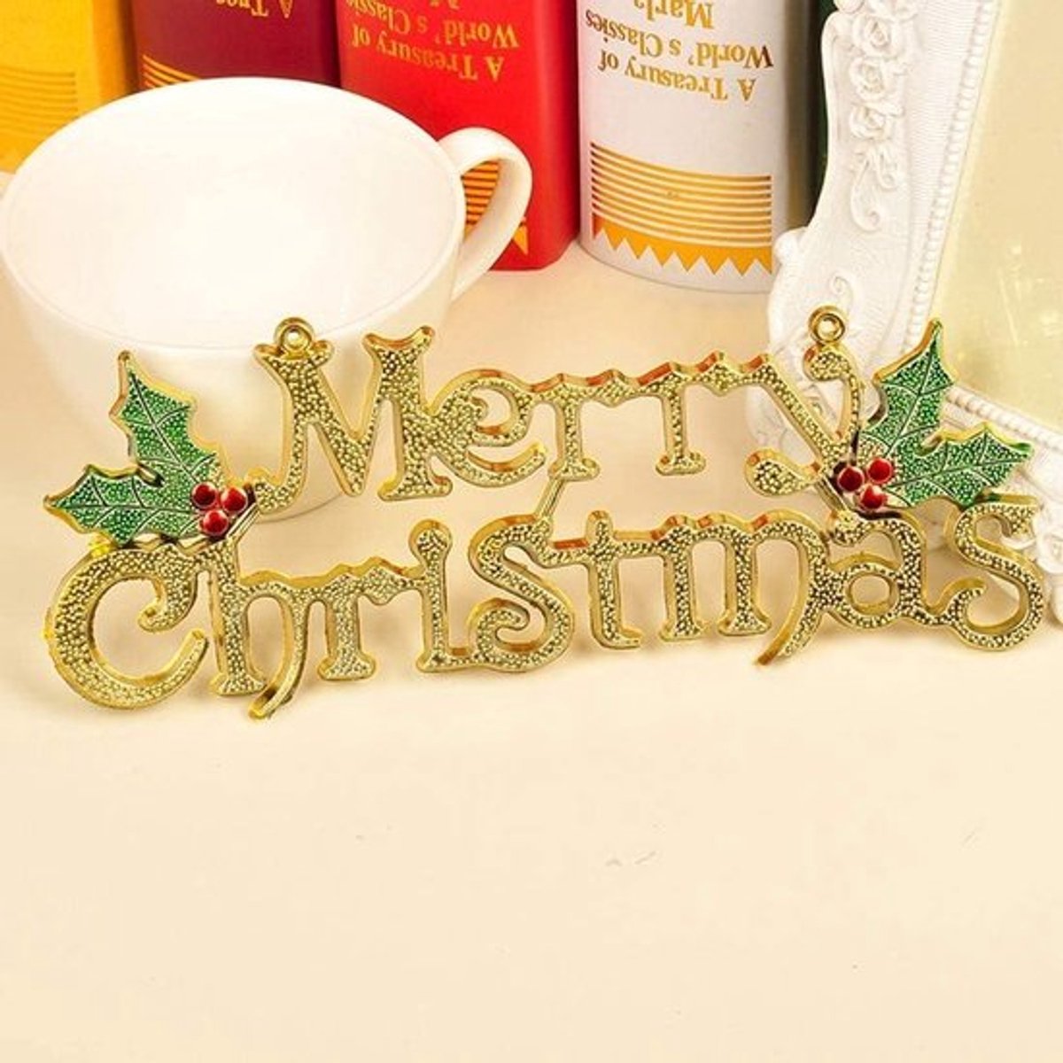 Kerstborden Vrolijk Met Glitter Inovra Plus