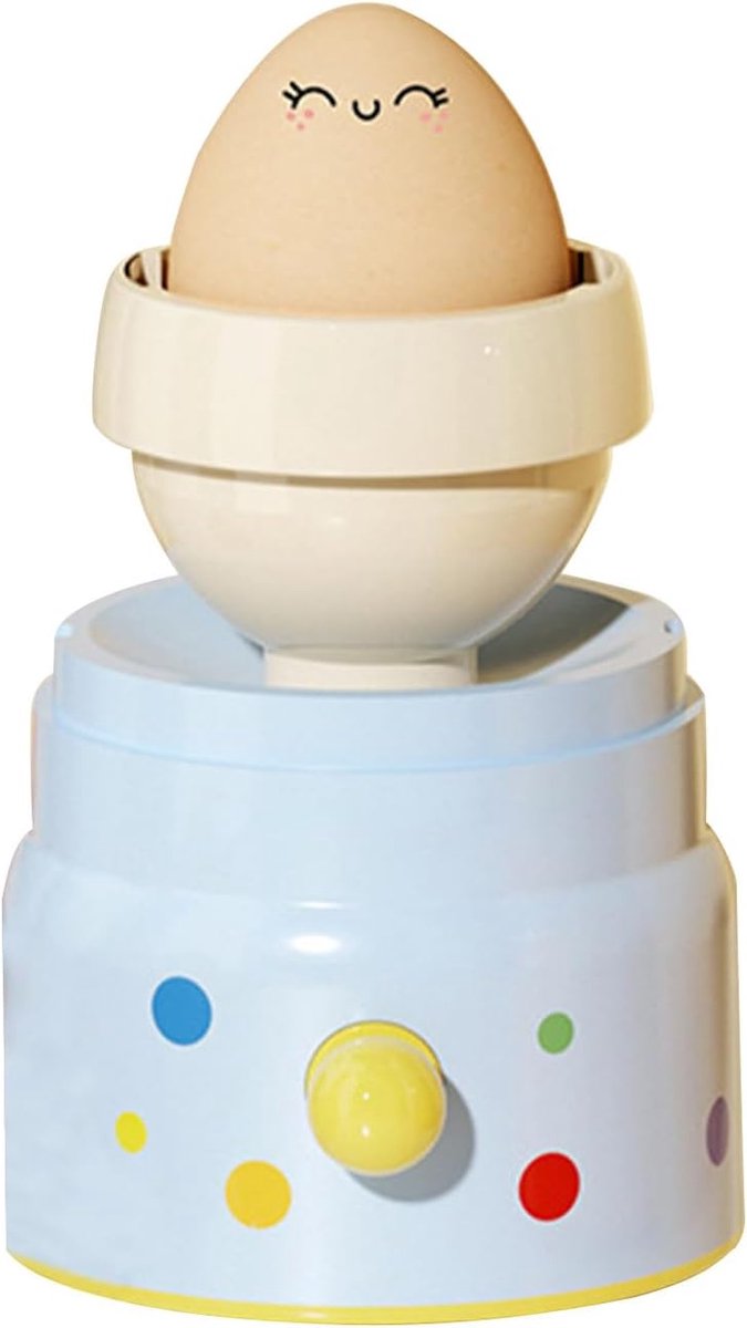 Eierdraaier - Gouden Ei Mixer - Keuken Mixen - Easy-pull Mechanisme - 15.5 x 8 cm - Blauw