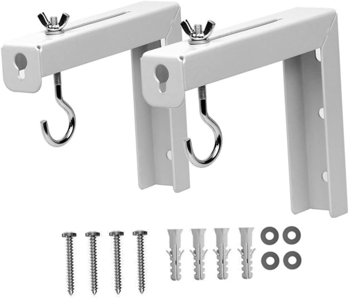Projector Scherm Beugels - Hangers Ophangen - Presentaties Films - Eenvoudig Te Installeren - 15 x 12 cm - Wit