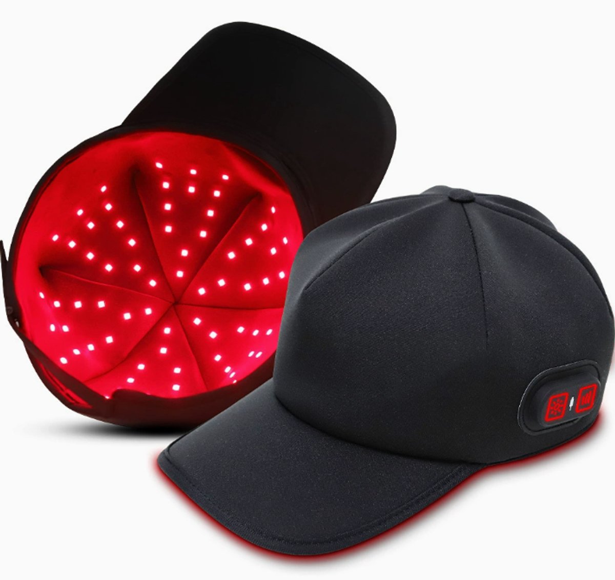 WK Rood Blauw Groen Infrarood Hoofdhuidverzorgingshelm – 72 LED's – Draadloze Haarverzorging – 2000mAh Accu – 3 Instelbare Lichtmodi – 3 Pulsmodi – Stimuleert Haargroei – Verwarmende Hoofdhuidmassagekap