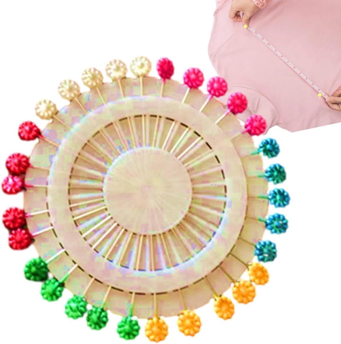 Naaispelden Set - Kleurrijke Pinnen - Stoffen Bevestigen - Decoratieve Koppen - Ruime Hoeveelheden - Willekeurige Kleur