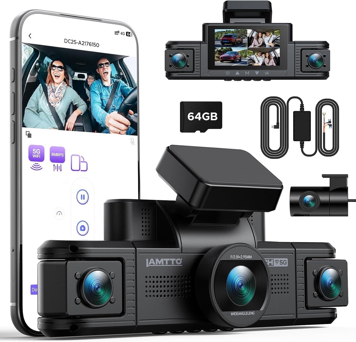 Dashcam - 4-Kanaals - 360 Graden Beeld - Infrarood Nachtzicht - Voor Auto's