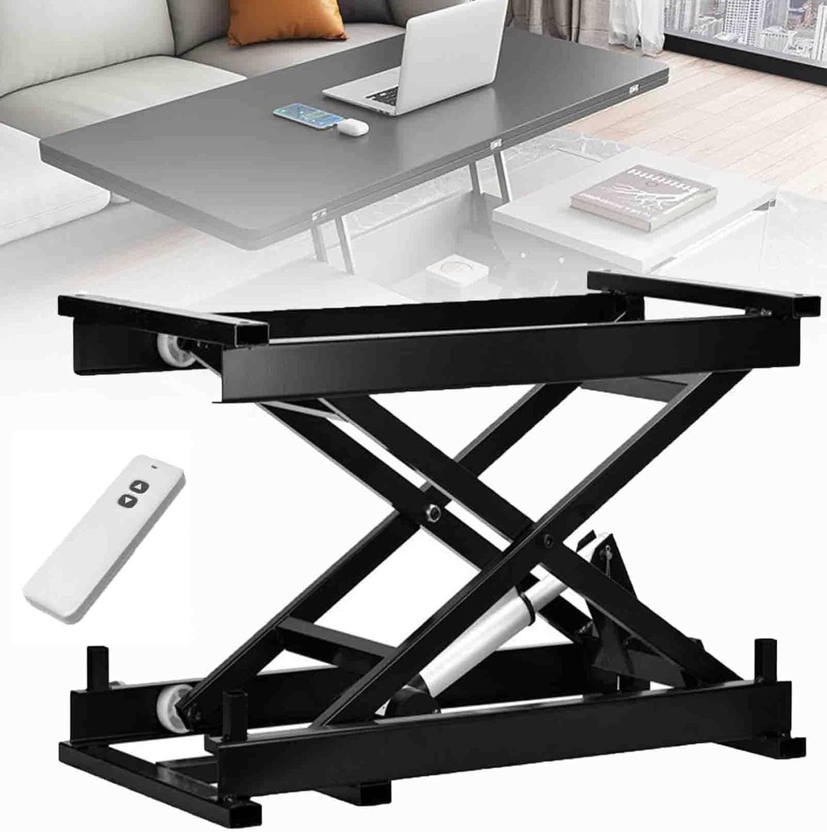 Elektrische Heftafel - Verstelbaar Platform - Bureau Verhoging - Opvouwbaar Ontwerp - 400x320x310 mm - Draadloos