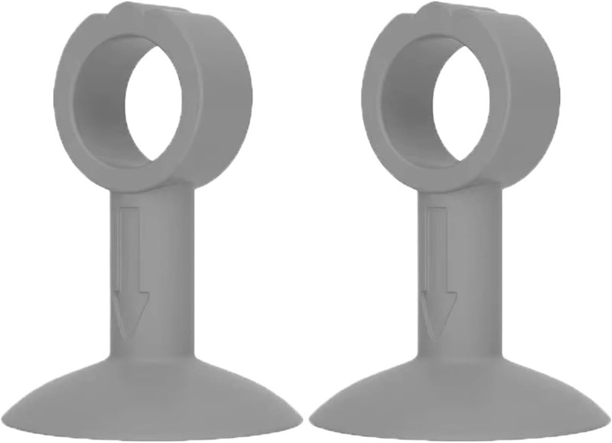 Deurstoppers - Deur buffers - Muren beschermen - Zachte demping - 2 stuks - Grijs