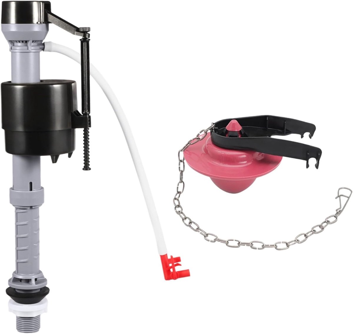 Toilet inlaatklep - Reservoir vuller - Toilet reparatie - Stille werking - 6 inch - Zwart