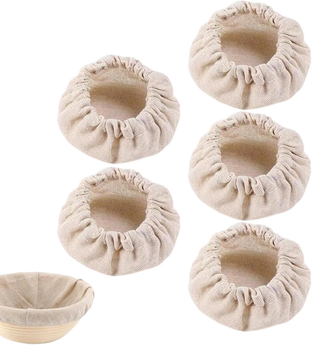 Brood Rijsdoeken - Zuurdesem Doeken - Brood Fermentatie - Organisch Dik Materiaal - 5 Stuks - Niet gespecificeerd