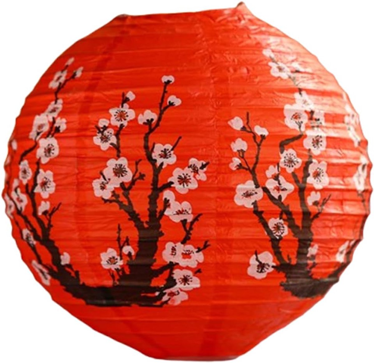 Zijde Lantaarn - Papieren Lamp - Feestelijke Decoratie - Oosters Design - 2 Stuks - Rood