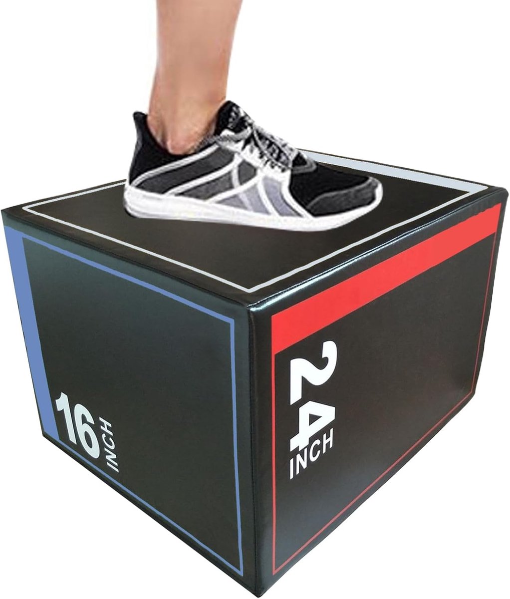 Oefenspringbox - Balanskubus Trainingsbox - Kracht en Snelheid - Antislip Oppervlak - 40x50x60 cm - Zwart
