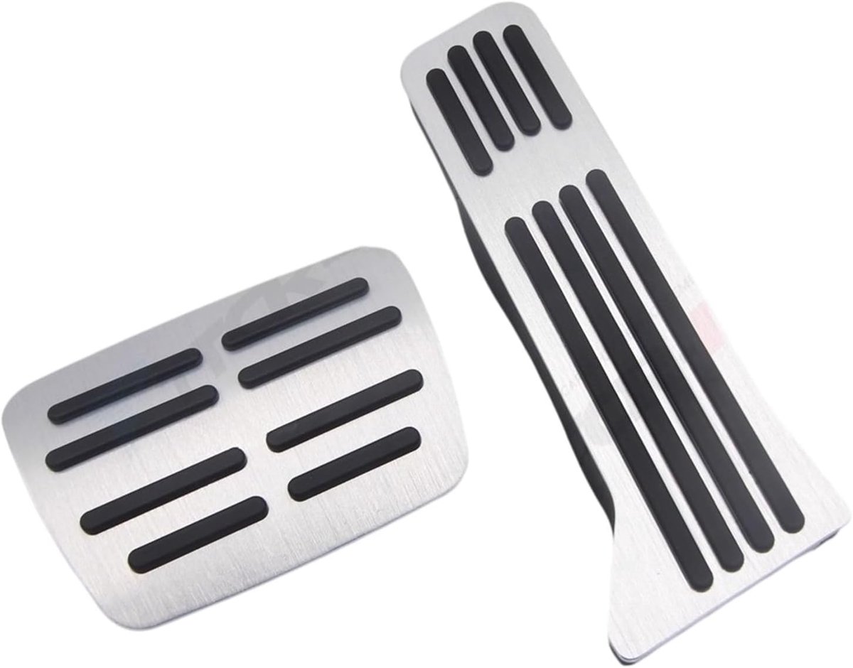 Autopedalen Set - Pedaal Covers - Verbeterde Rijervaring - Antislip Ontwerp - Aluminium - Zilver