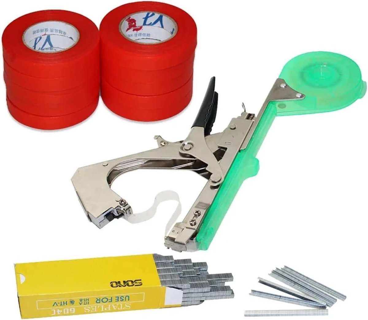 Plantenbindmachine Set - Bindapparaat Tuin - Planten Snel Binden - Ergonomisch Ontwerp - 10 Rollen Tape - Set 1