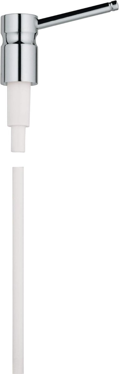 Pompdoseerder - Zeepdispenser Onderdeel - Keuken Kraan - Messing Materiaal - 9.5 x 18.2 x 11 cm - Zilver Zwart