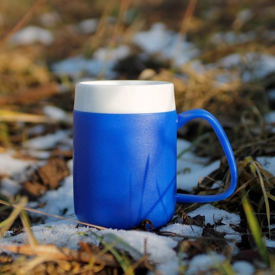 Isolerende beker met ergonomisch handvat 320 ml - blauw van HEMA — afbeelding 3
