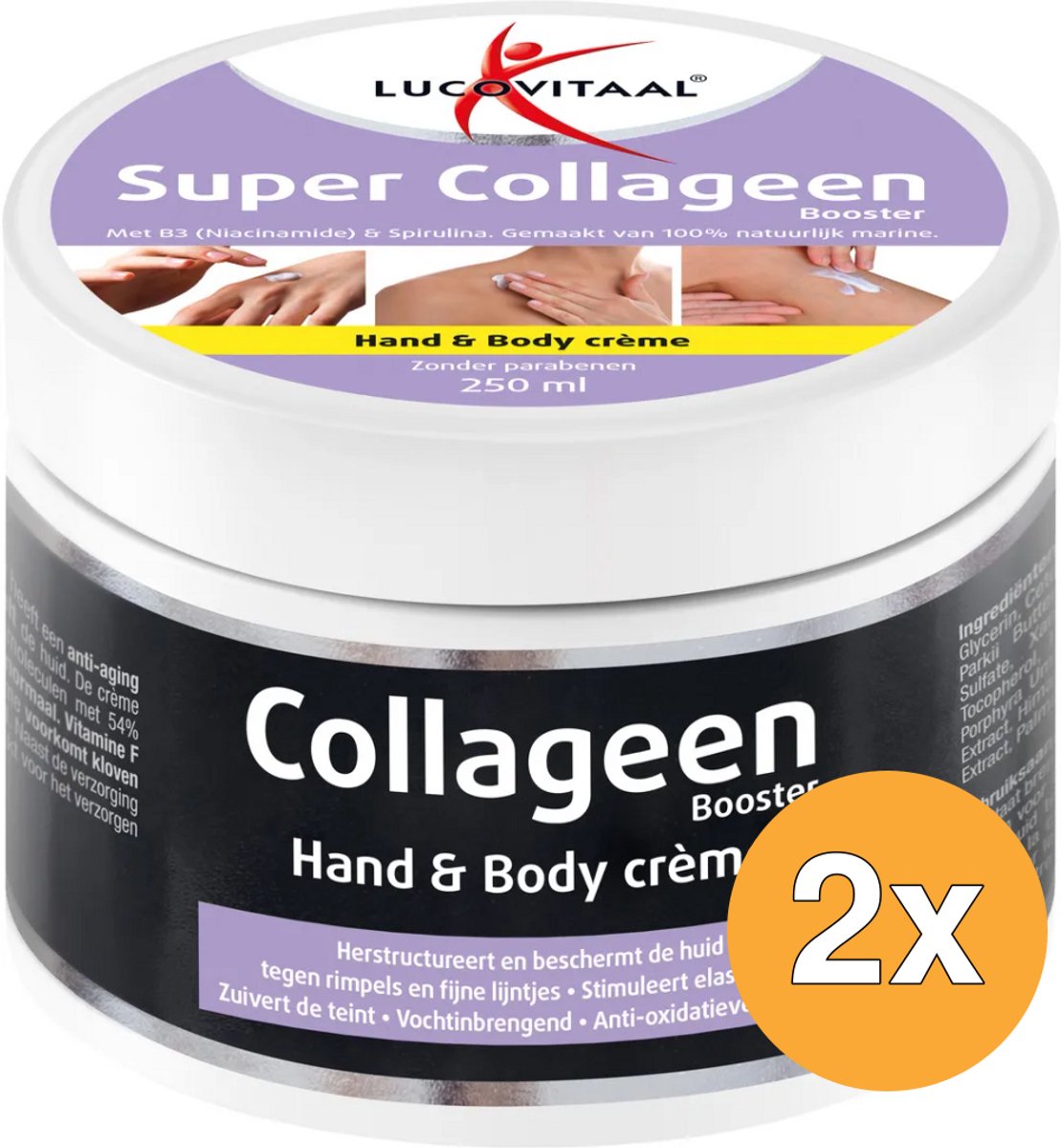 2x Lucovitaal Collageen Hand & Body Crã¨Me (250 ml)