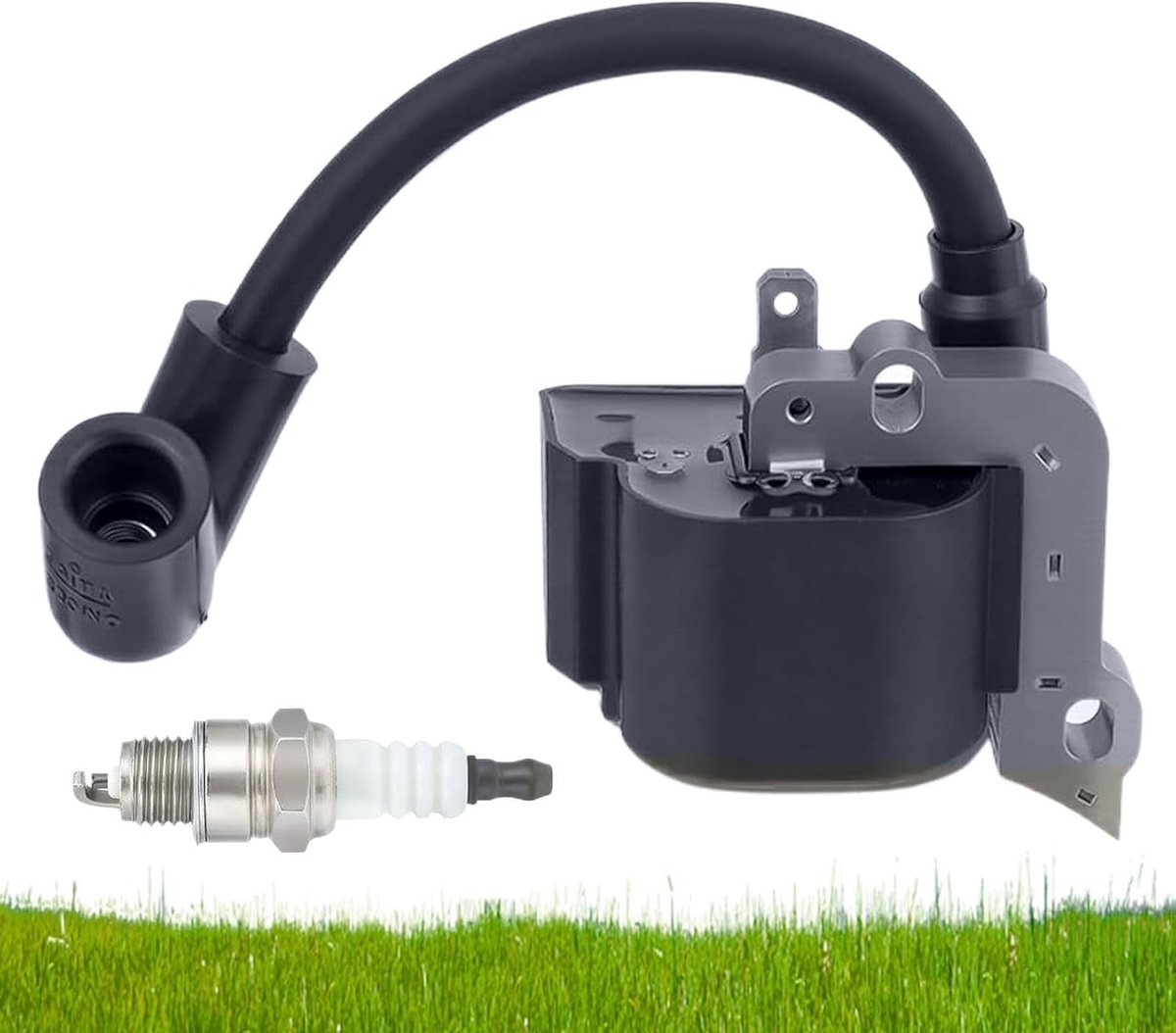Ontstekingsbobine Grasmaaier - Motor Ontstekingsspoel - Tuinonderhoud Reparatie - Verbeterde Verbranding - 8x6x4.5 cm - Zwart