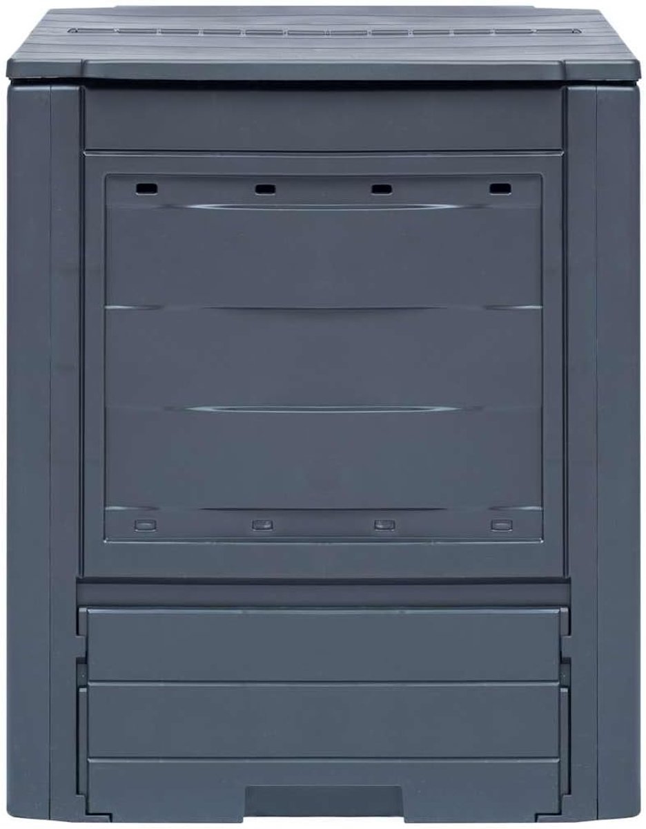 Compostbakken Tuin - Composteerbakken Set - Organisch Afval Verwerken - Rotanlook Kunststof - 780 liter - Grijs