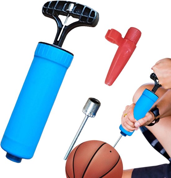 Ballenpomp - Handpomp - Sportartikelen Oppompen - Draagbaar Snelopblaasapparaat - 17 cm - Blauw