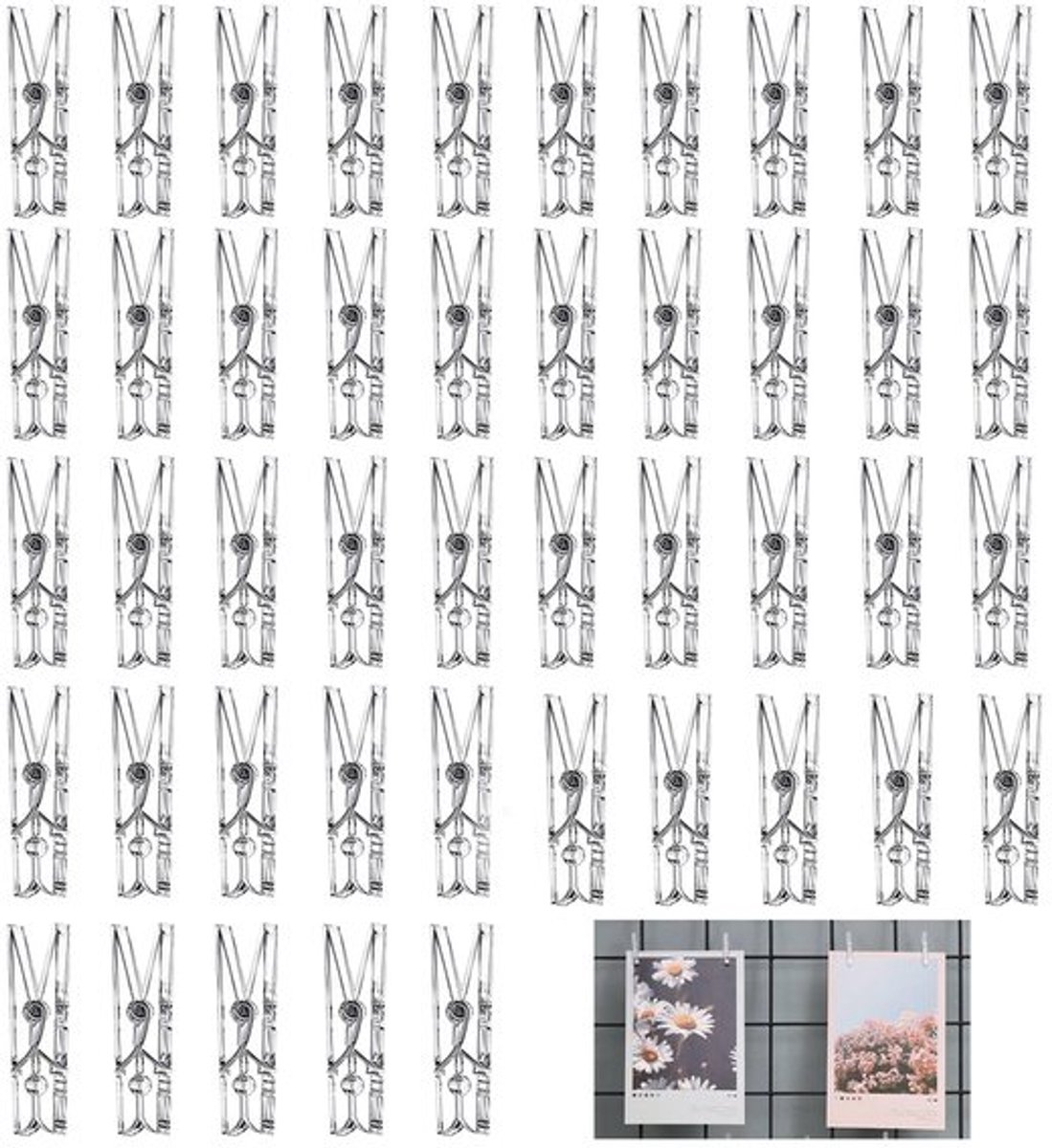 Dailygoody - Mini Clear Pinnen - Kleine Foto Clipsvoor Decoratie