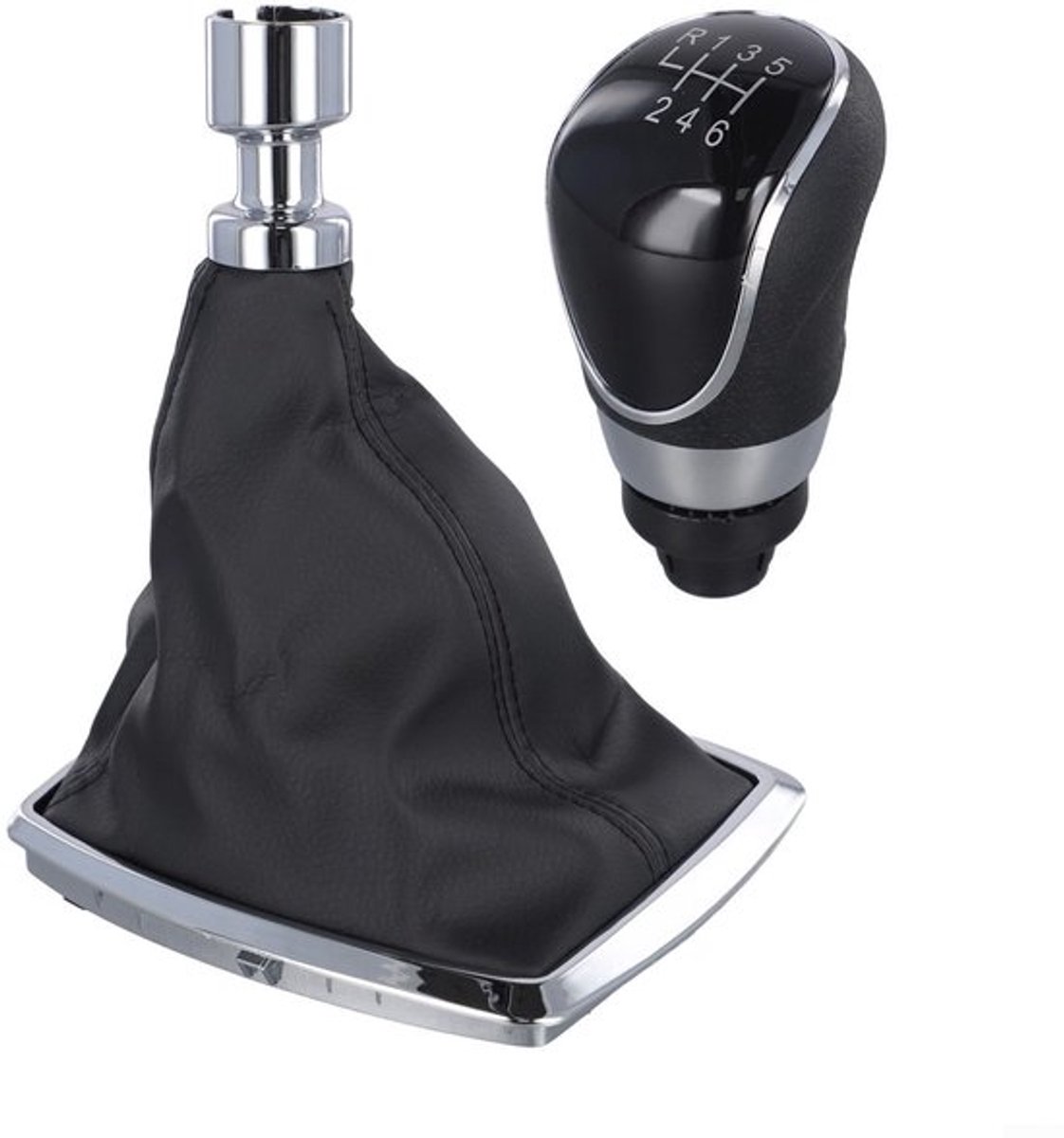 Zeynomax - Chrome Frame Gear Knop - Versnellingsknop Set - Eenvoudige installatie