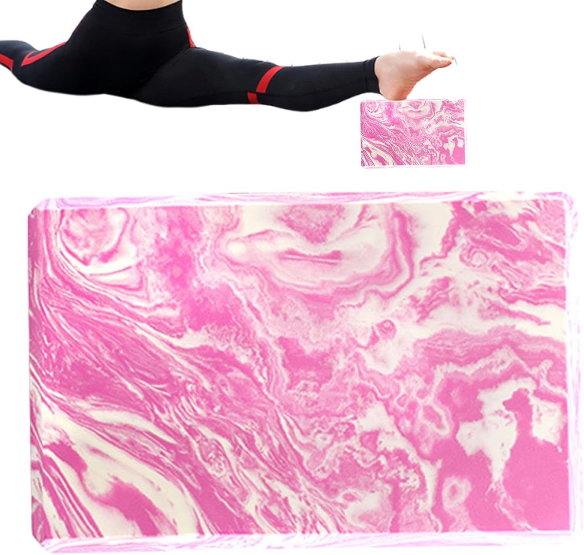 Pilatessteen - Yoga blokken - Houdingen Verbeteren - Antislip structuur - 23 cm - Roze