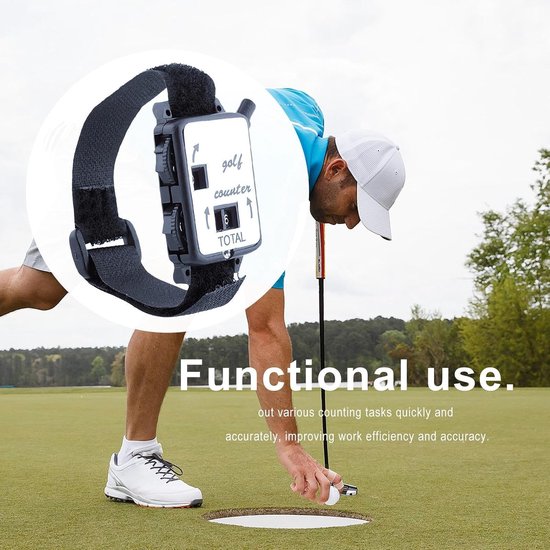 Golf Score Teller - Handmatige Scorer - Golfslag Bijhouden - Batterijloos Mechanisch - 13.2 cm - Zwart van GOLF — afbeelding 2