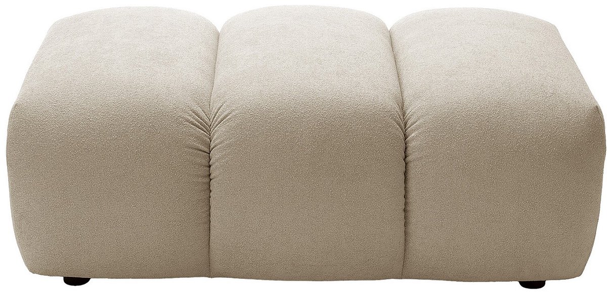 Vente-unique Poef in beige stof FRIDORA L 105 cm x H 43 cm x D 70 cm