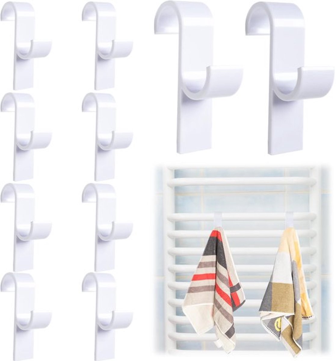 NTHProducts - Radiatorhaak - Handige Towel Hook - Diepe Haak Ontwerp - Wit