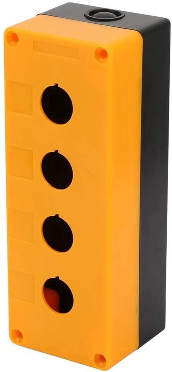 Zeynomax - Waterdichte Knopbedieningskast - 22 mm - Vlamvertragend ABS - Geel - DIY