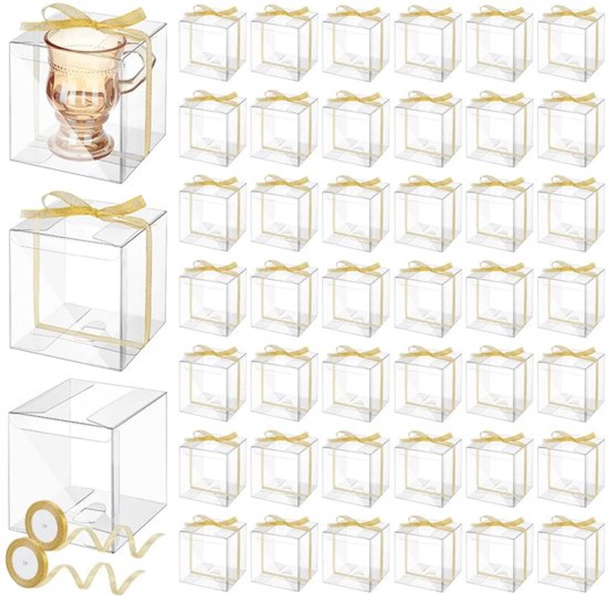 Heldere Geschenkdozen 10 x 10 x - Dailygoods- Geschenkdozen 50 stuks
