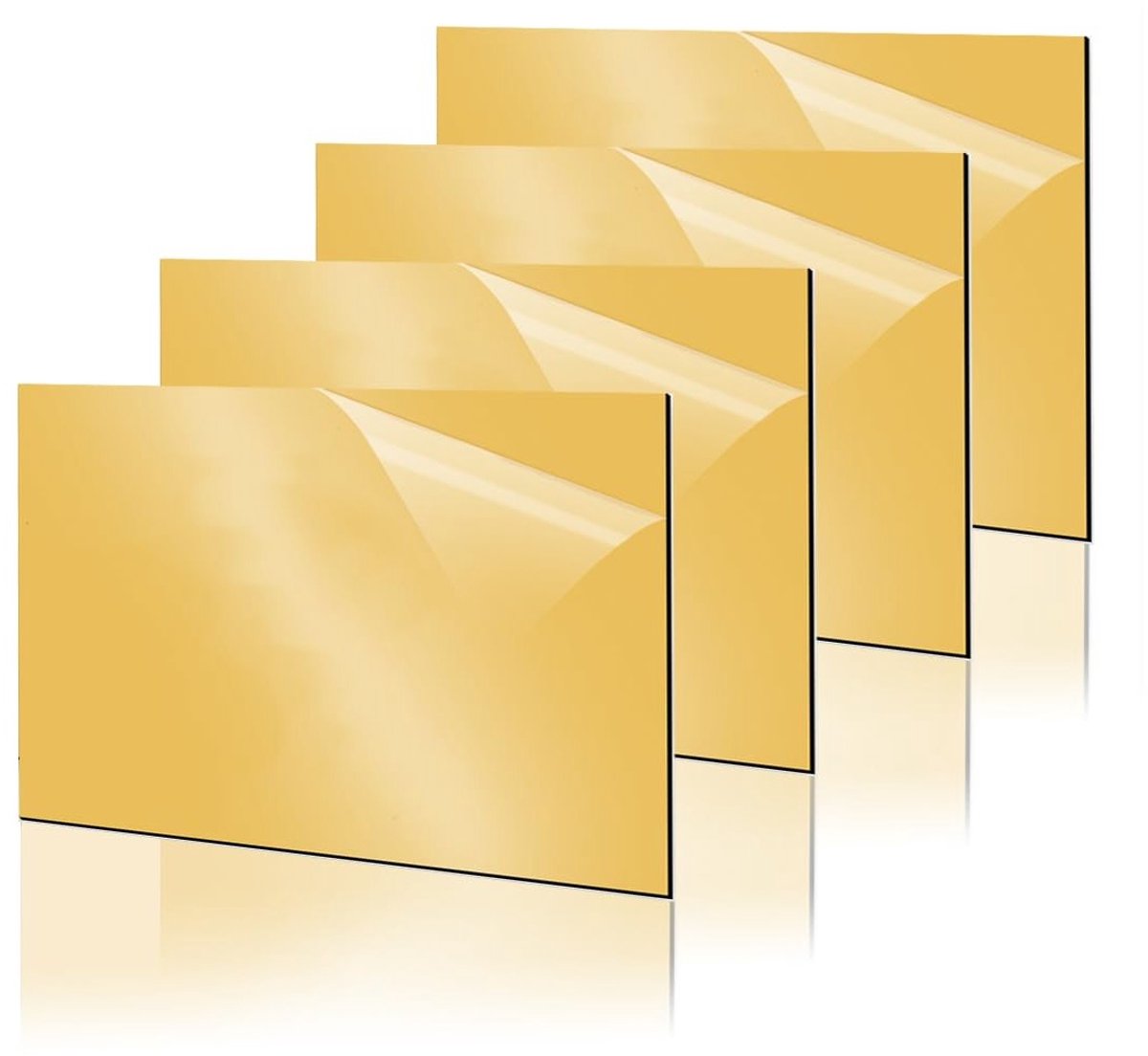 ABS Plastic Plaat 30 x 20 cm, 4 Stuks voor Lasergravure, Blank Lasers voor DIY, Schilderen en Knutselen, 1.3 mm Dikte