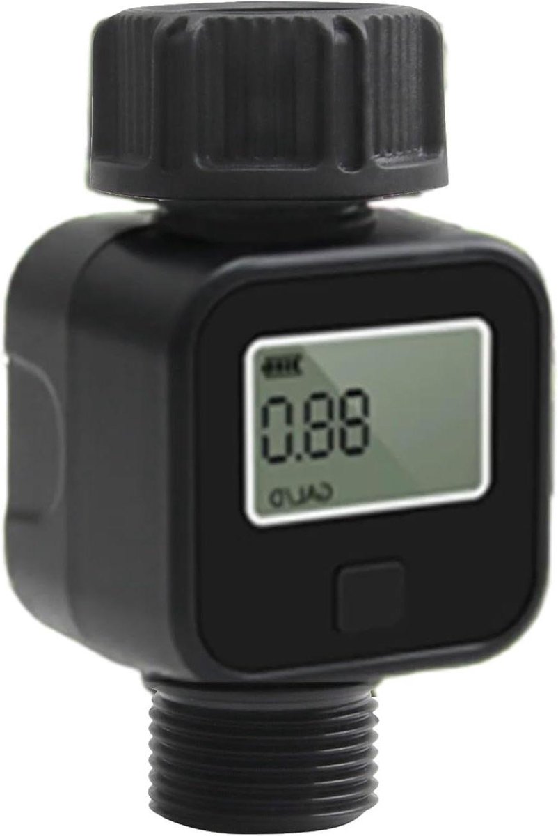 Waterverbruik Meter - Debietmeter Slang - Waterverbruik Meten - Standaard 3/4" Draad - Tot 99999L - Grijs