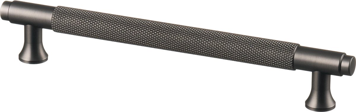 Handgreep Gun Metal - diamond cut - 160mm/194mm