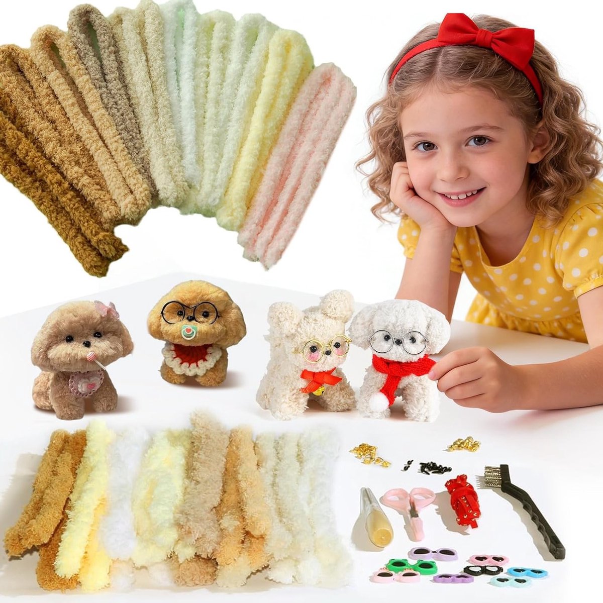Creatieve Pijpenragers voor Knutselen, Viltprojecten en DIY Dieren, Geschikt voor Kinderen en Volwassenen, Set van 8 Stuks