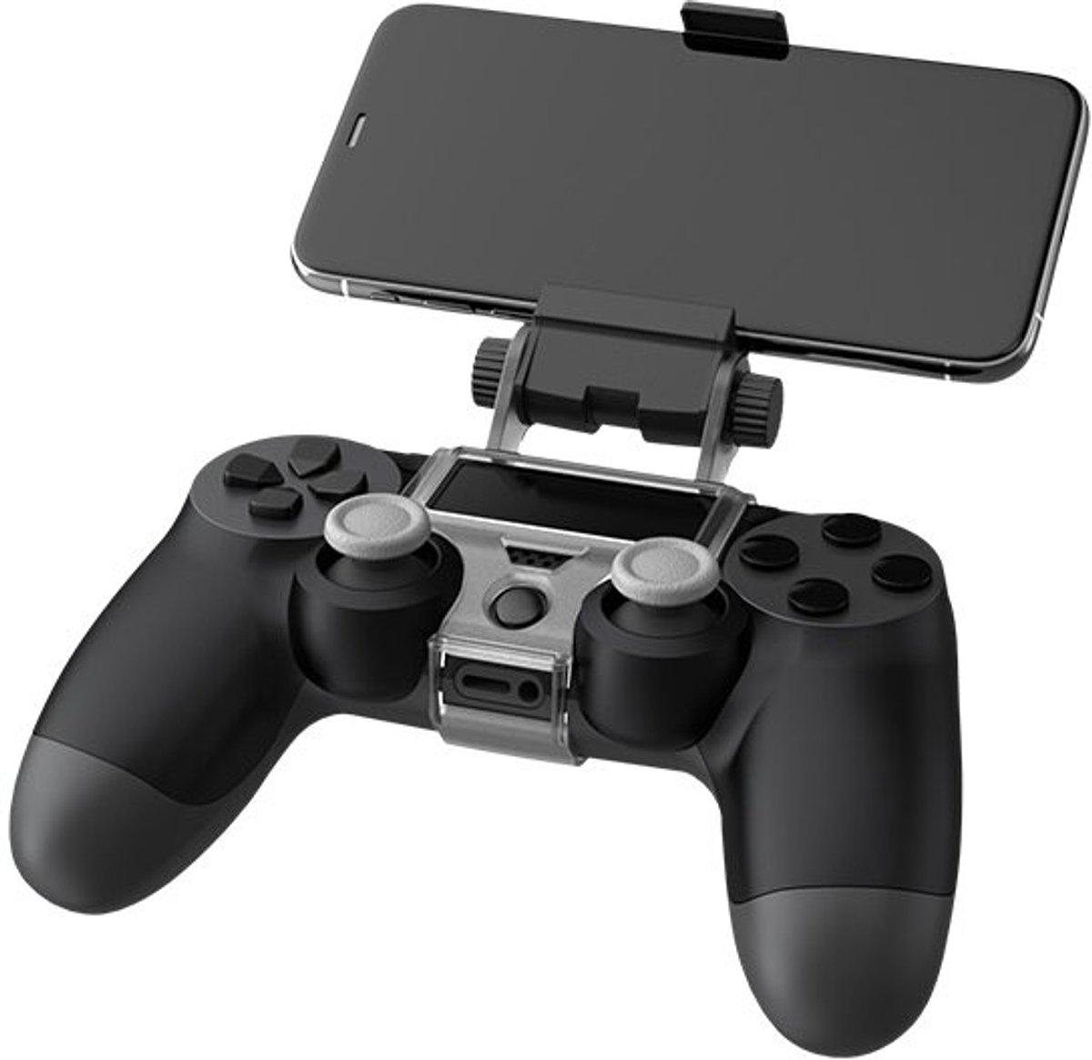 Premium Controller Houder Clip Geschikt voor Sony Playstation 4 - Smartphone Houder/Klem - Houder Geschikt voor PS4 en Smartphone