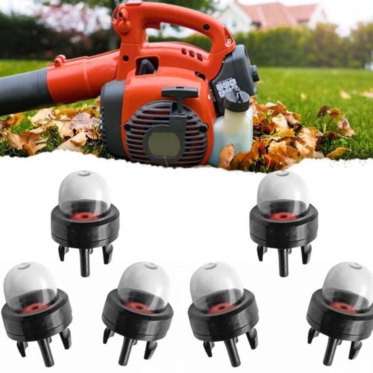 Geschikt Voor kleine tweetaktmotor clip-on startpomp, Geschikt Voor kettingzaag, BP42, trimmer, 125B, 125BX, 125BVX bladblazer 530047721, 503936601, 6-pack