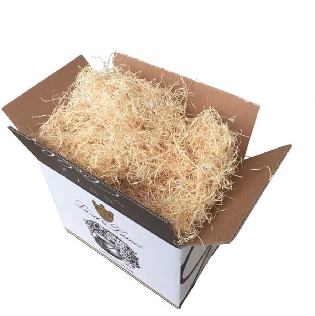 Vulmateriaal 1 kg - Houtwol - Natuurlijk Houten Rietje - Decoratief Stro - Verpakking voor Cadeaupakketten - Milieu-vriendelijk