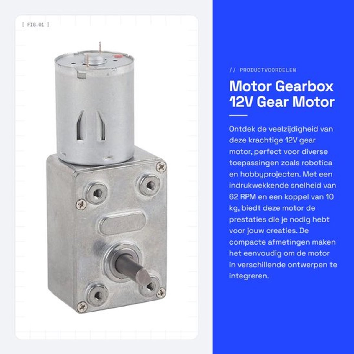 Snelheidsreductiemotor DC 12V omkeerbaar wormwielmotor met hoge turbo