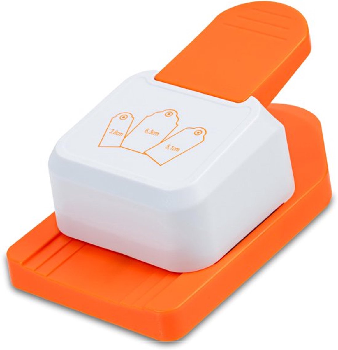 Etikettenpons 3-in-1 - Voor breedtes 3,8 cm / 5,1 cm / 6,3 cm - Labelpons - Papierpons - Voor scrapbooking - Voor cadeaulabels met ophanggat - Labelstans