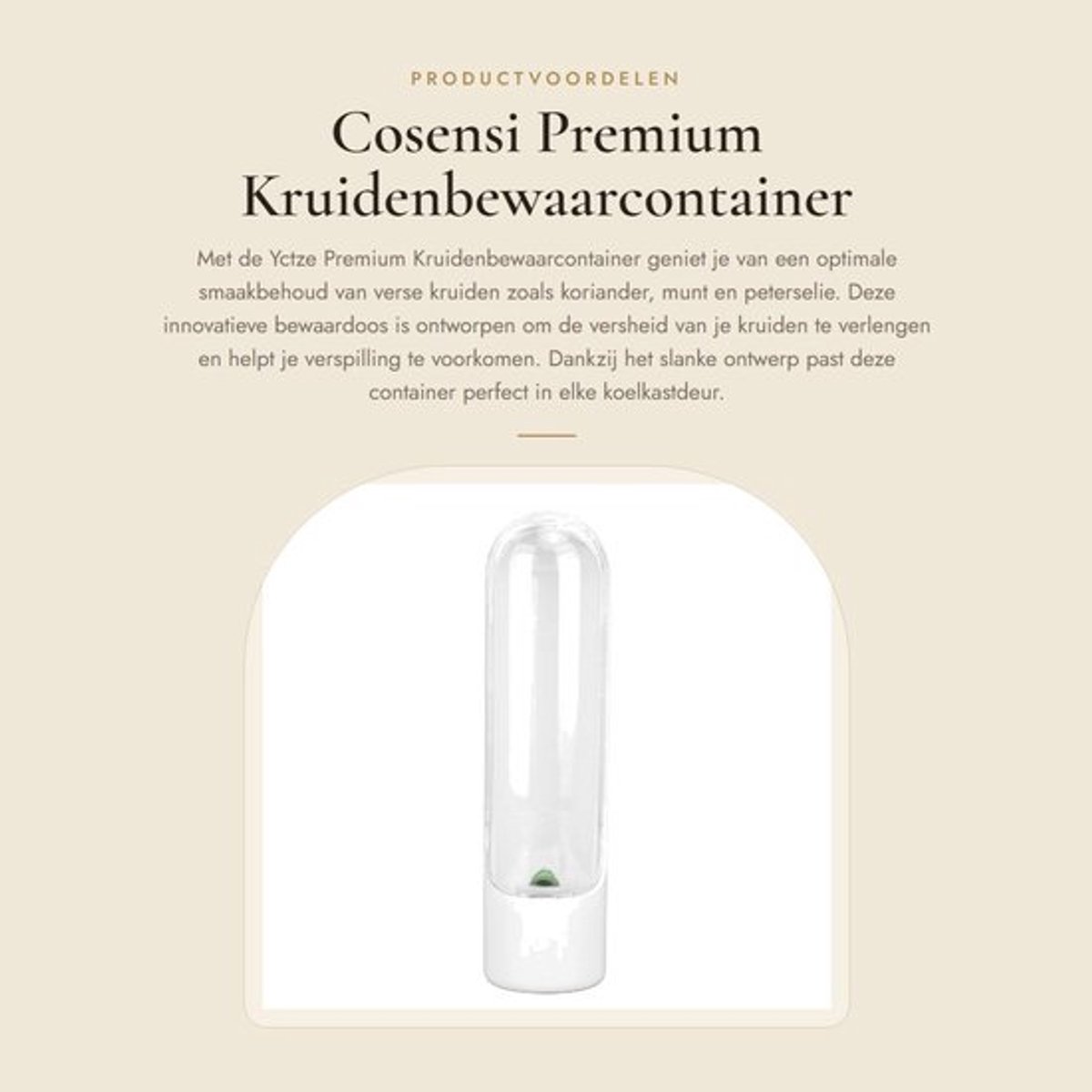 Opslagcontainer 25 Cm - Voorkomt Verpletteren - Bewaart Kruidensmaak - Geschikt voor Peterselie/Munt/Rozemarijn - Duidelijk Venster - Duurzaam Ontwerp - Kruidenbewaarcontainer