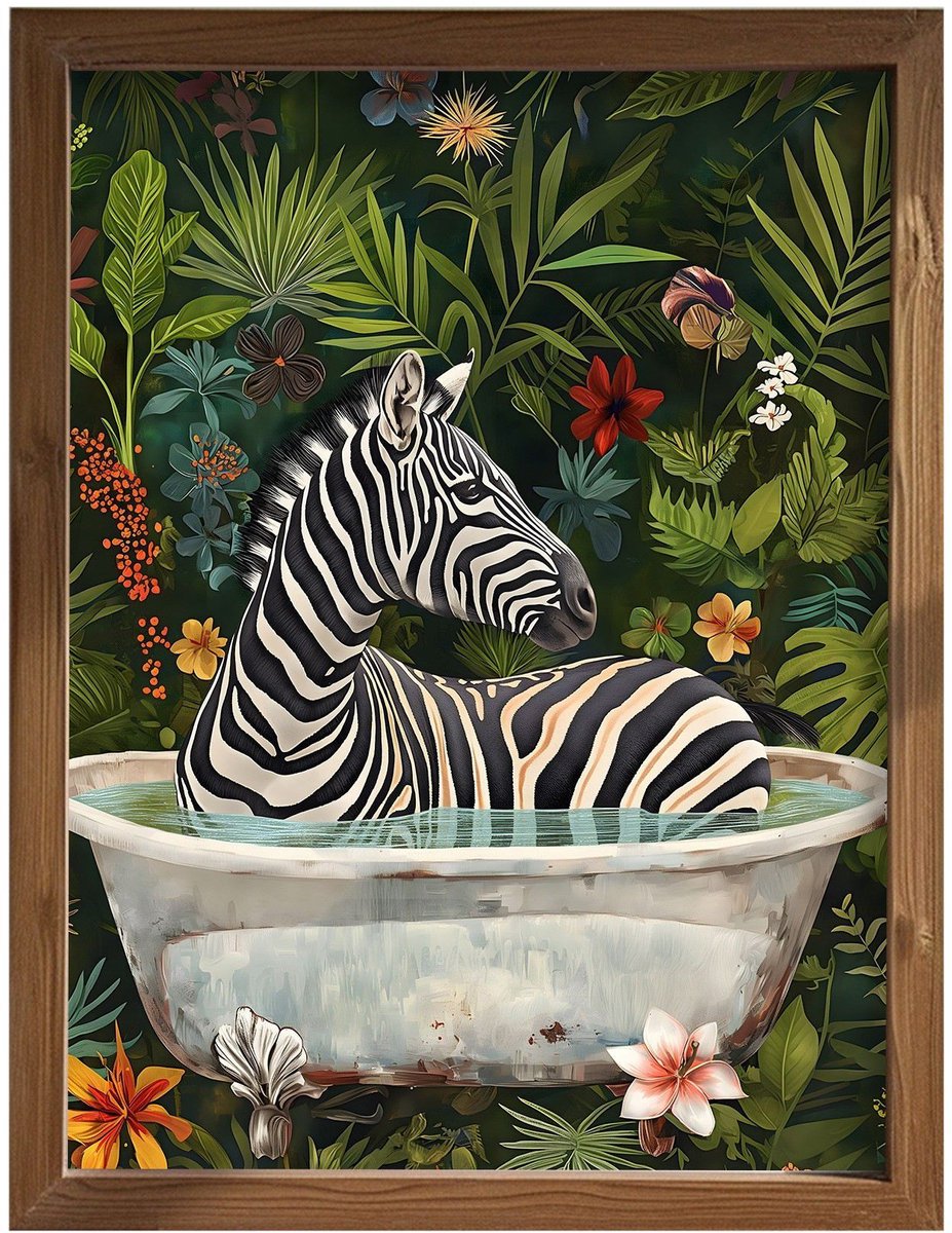 Asir - Decoratief ingelijst schilderij van MDF - Veelkleurig - 38 x 48 x 4,5