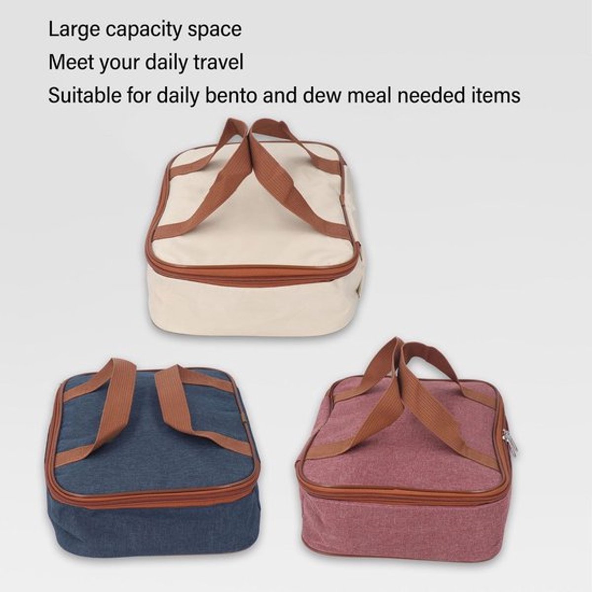 Lunchbox Grote Capaciteit - Lekvrije Koeltas - Herbruikbare Isolatie - Draagbare Lunchtas - Waterdicht Oxford-Stof - Versterkte Ritsen