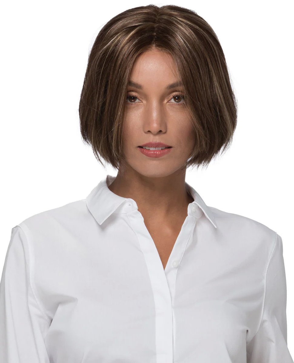 Estetica Designs Kennedy Synthetisch Haarwerk - Monofilament Top, 26 cm, Kastanjebruin