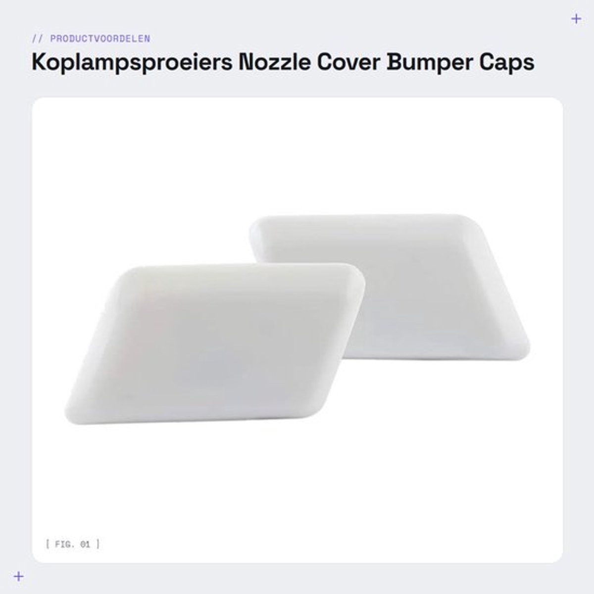 Koplampsproeiers Gloednieuw - Nozzle Covers - Geschikt voor MONDEO MK3 III (2000-2007) - ABS Materiaal - Wit - Paar Inhoud - Koplampenwaskap