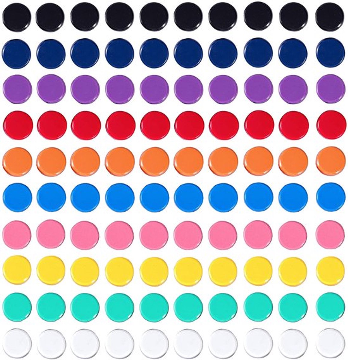 - Koelkastmagneten - Sterke Decoratieve Magneten - 100 Stuks - Kleurrijk - Magneten voor Whiteboard - Multifunctioneel - Ideaal voor Thuis en ...