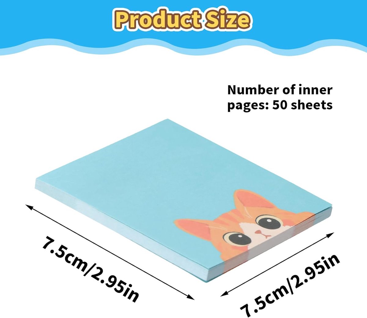 Zelfklevende notitieblokken 75 x 75 mm - set van 9 - hoogwaardige memo pads - ideaal voor school en thuis - SnelShoppen