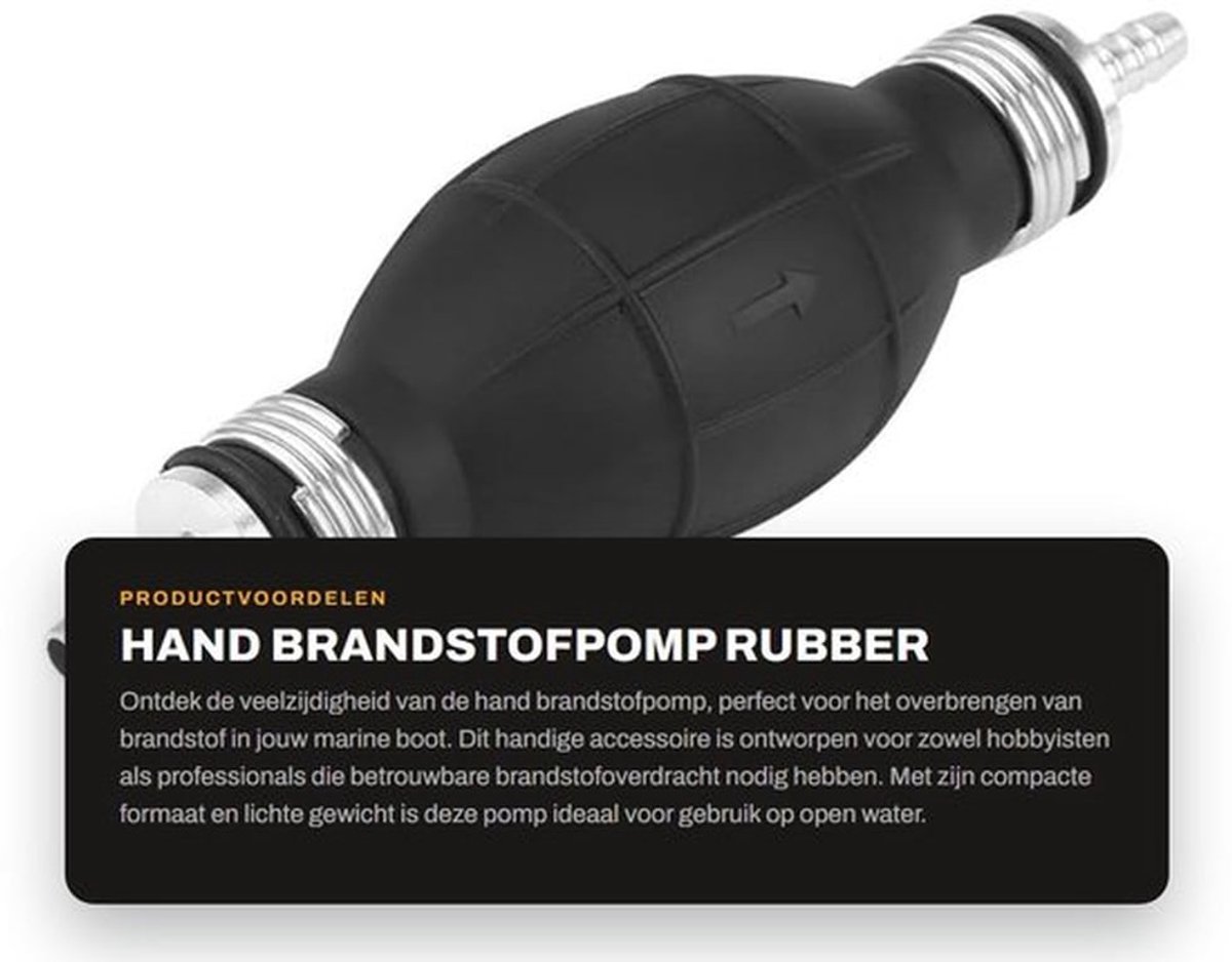 Brandstofpomp Elektrisch - Rubber/Aluminiumlegering - Vacuüm Brandstofoverdracht - Hand Primer Pomp - Accessoire voor Marine Boot - Krasbestendig - Brandstofpompje